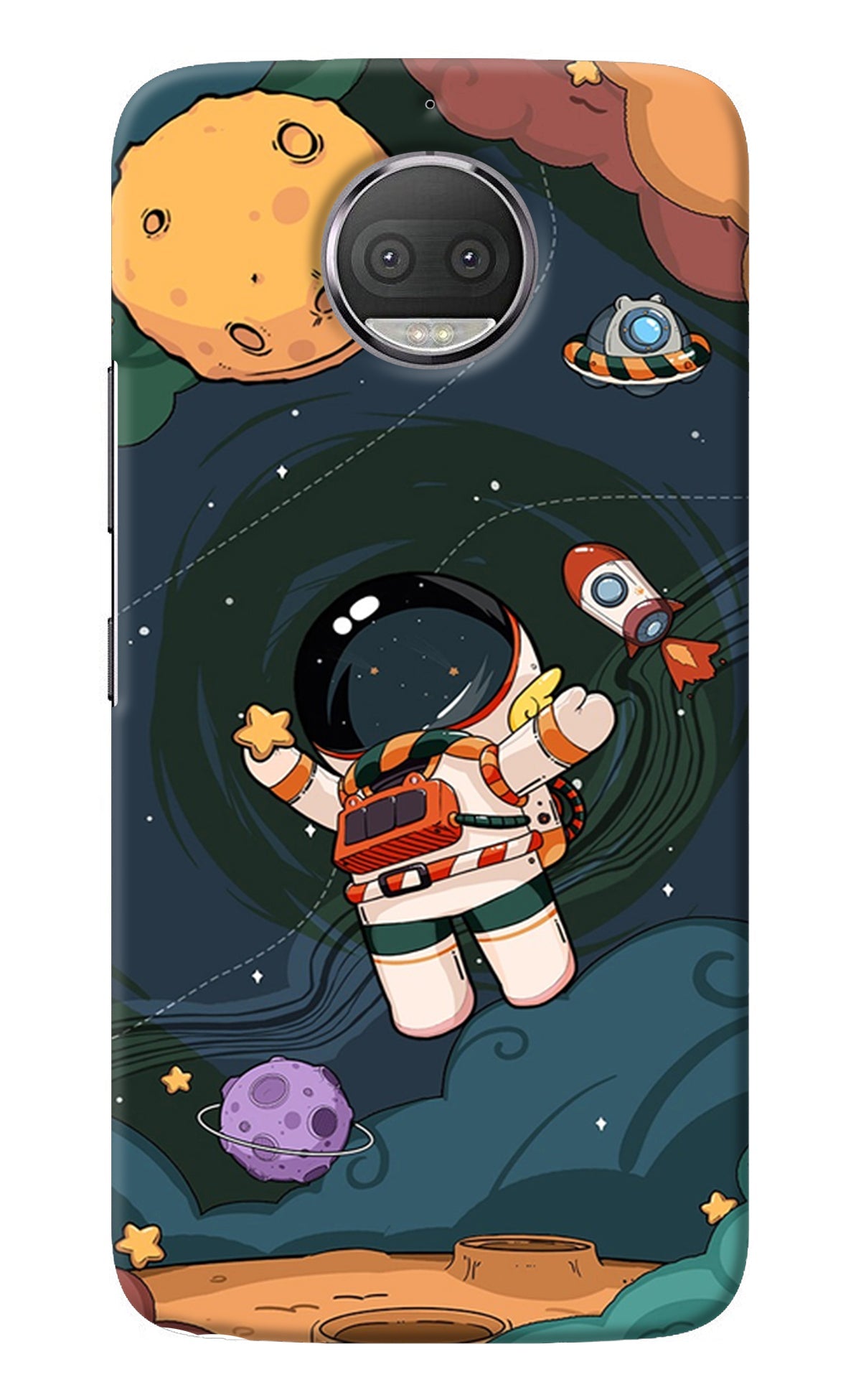 Cartoon Astronaut Moto G5S plus Back Cover