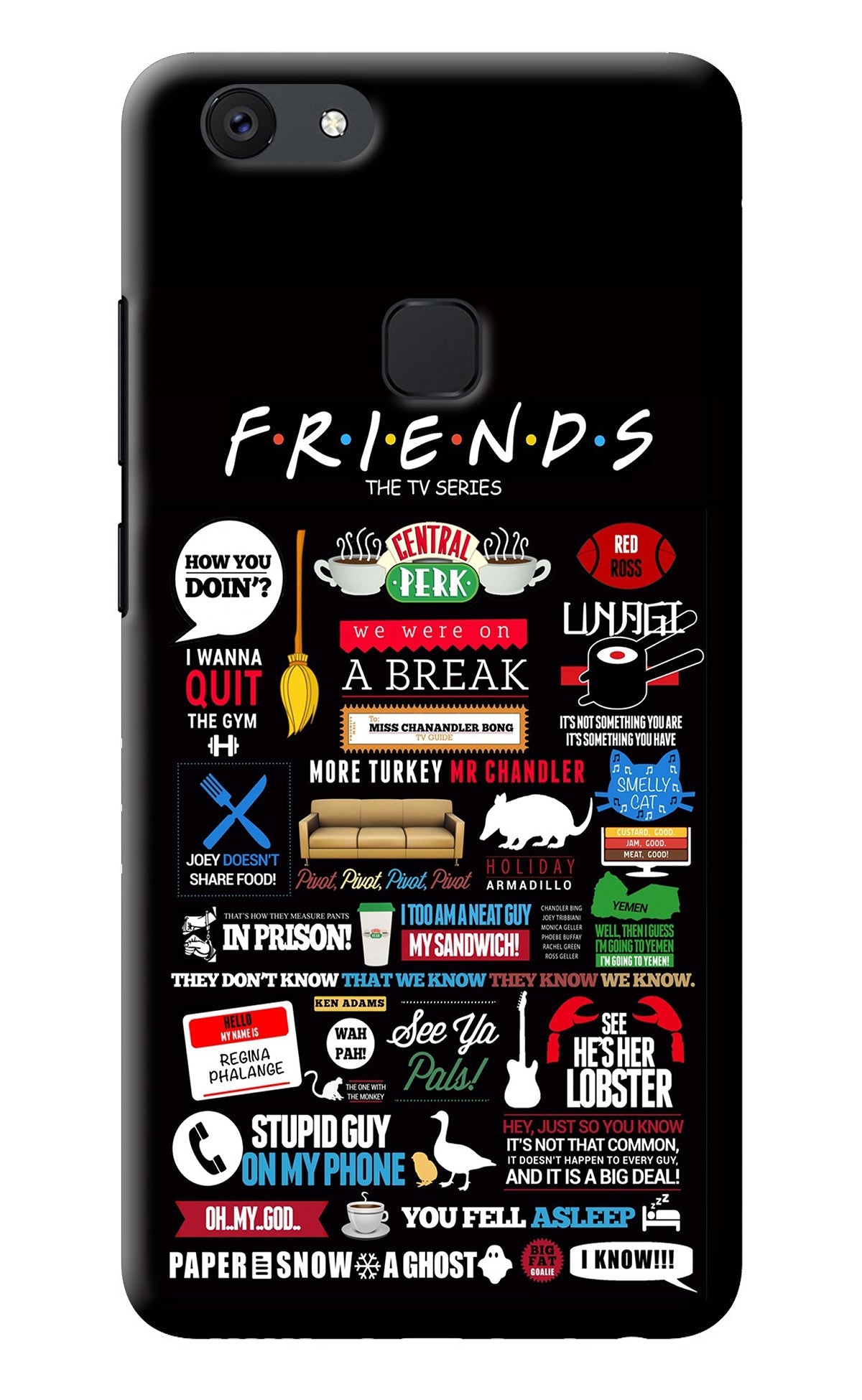 FRIENDS Vivo V7 Back Cover