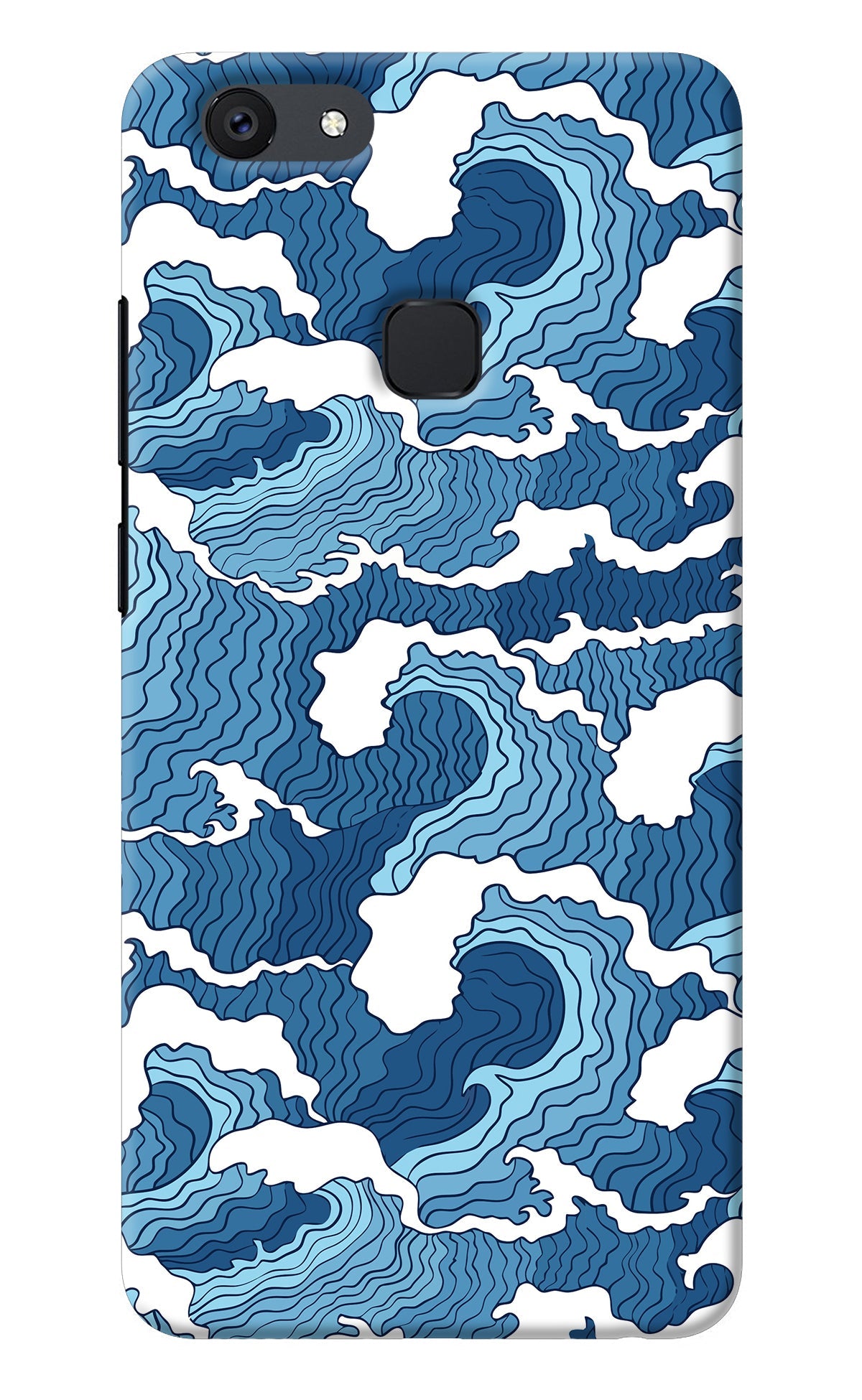 Blue Waves Vivo V7 Back Cover