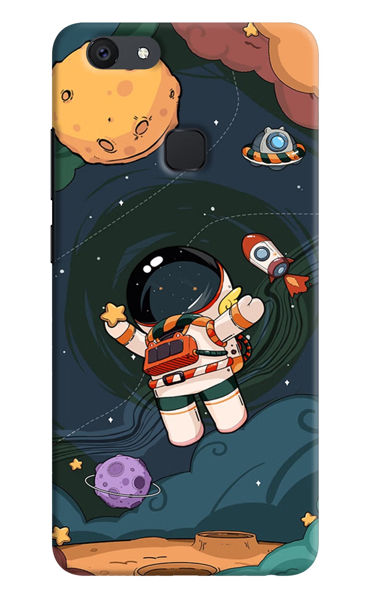 Cartoon Astronaut Case for Vivo V7 by Casekaro