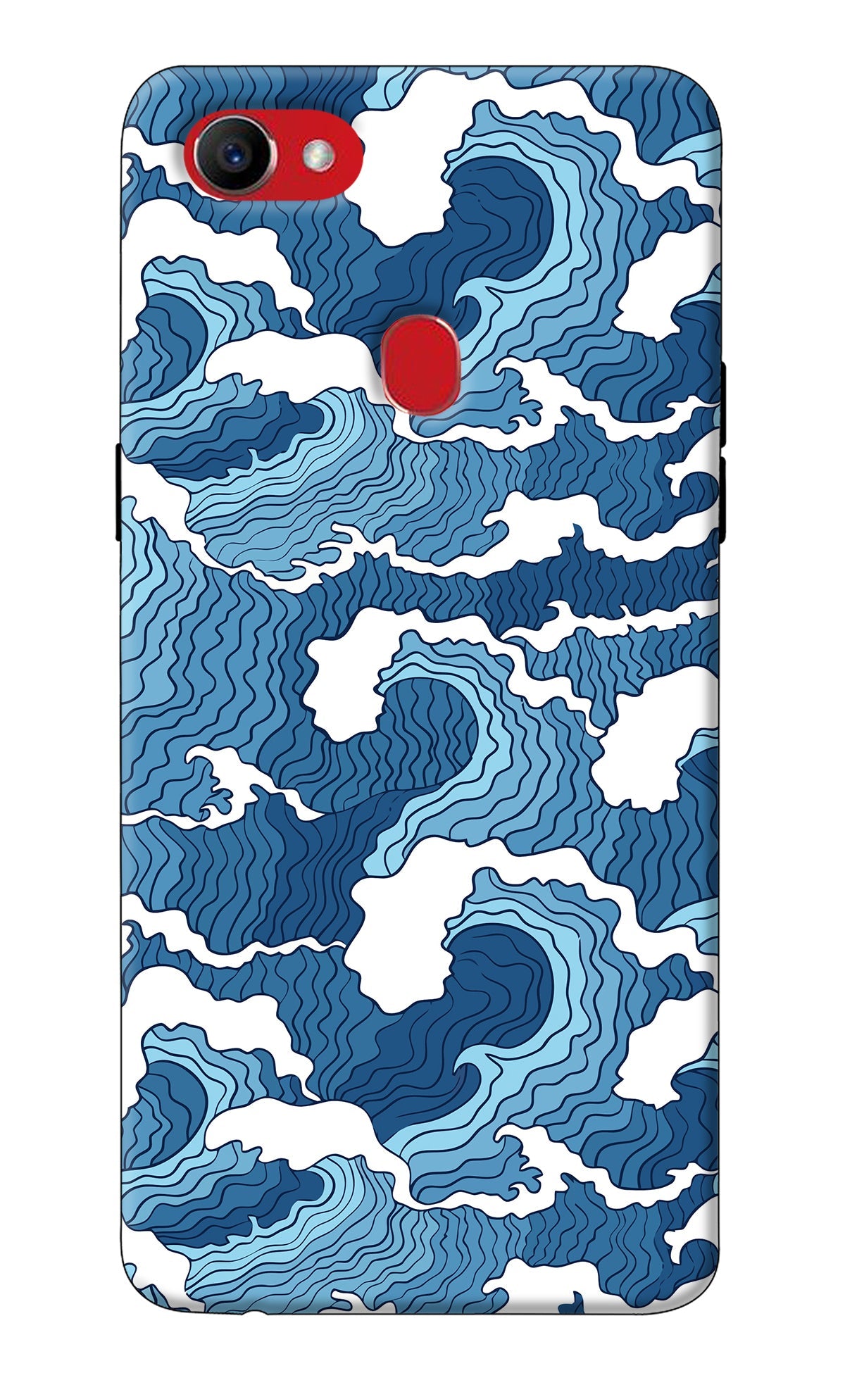 Blue Waves Oppo F7 Back Cover