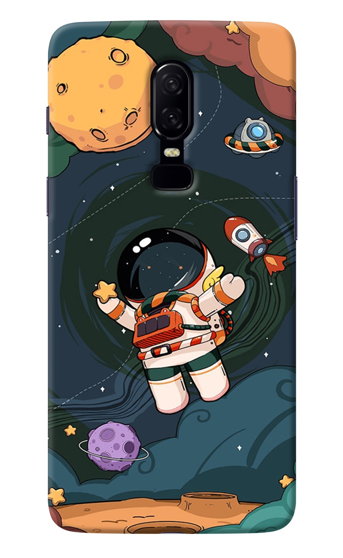 Cartoon Astronaut Oneplus 6 Back Cover