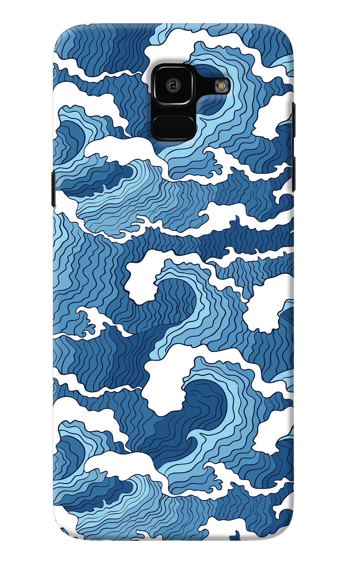 Blue Waves Samsung J6 Back Cover