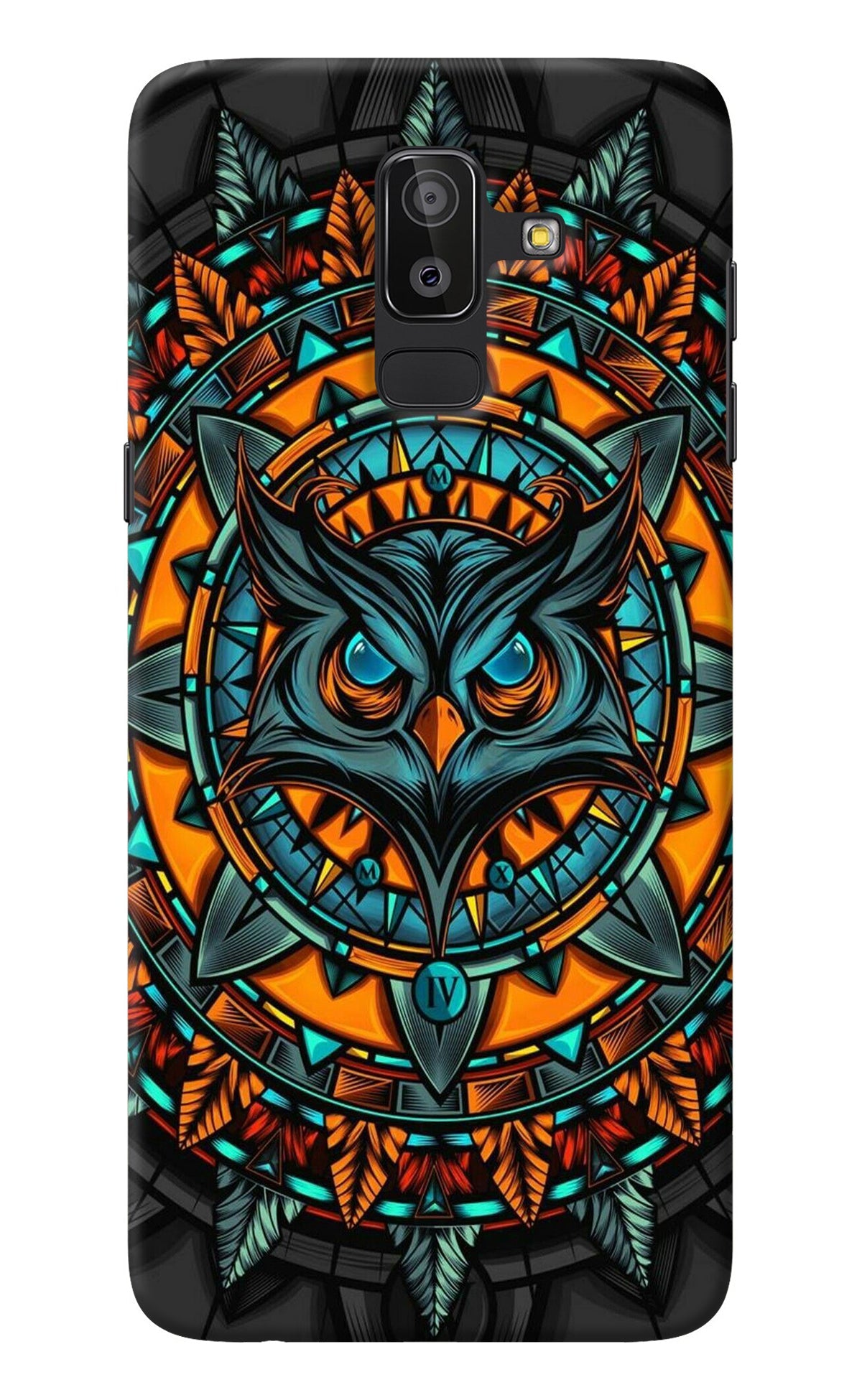 Angry Owl Art Samsung J8 Back Cover