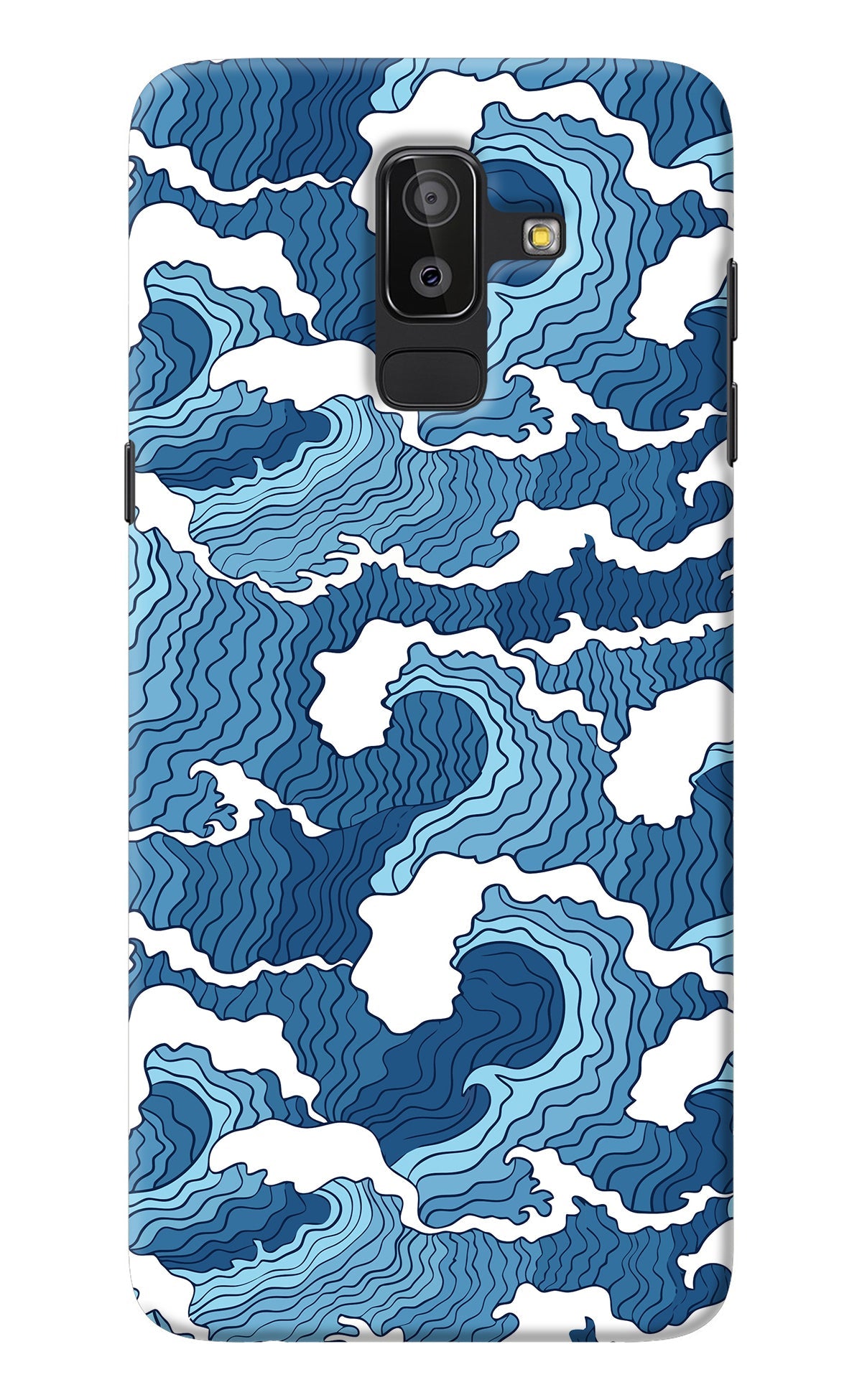 Blue Waves Samsung J8 Back Cover