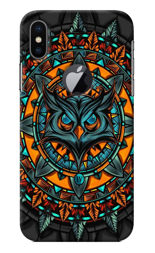 Angry Owl Art iPhone X Logocut Back Cover