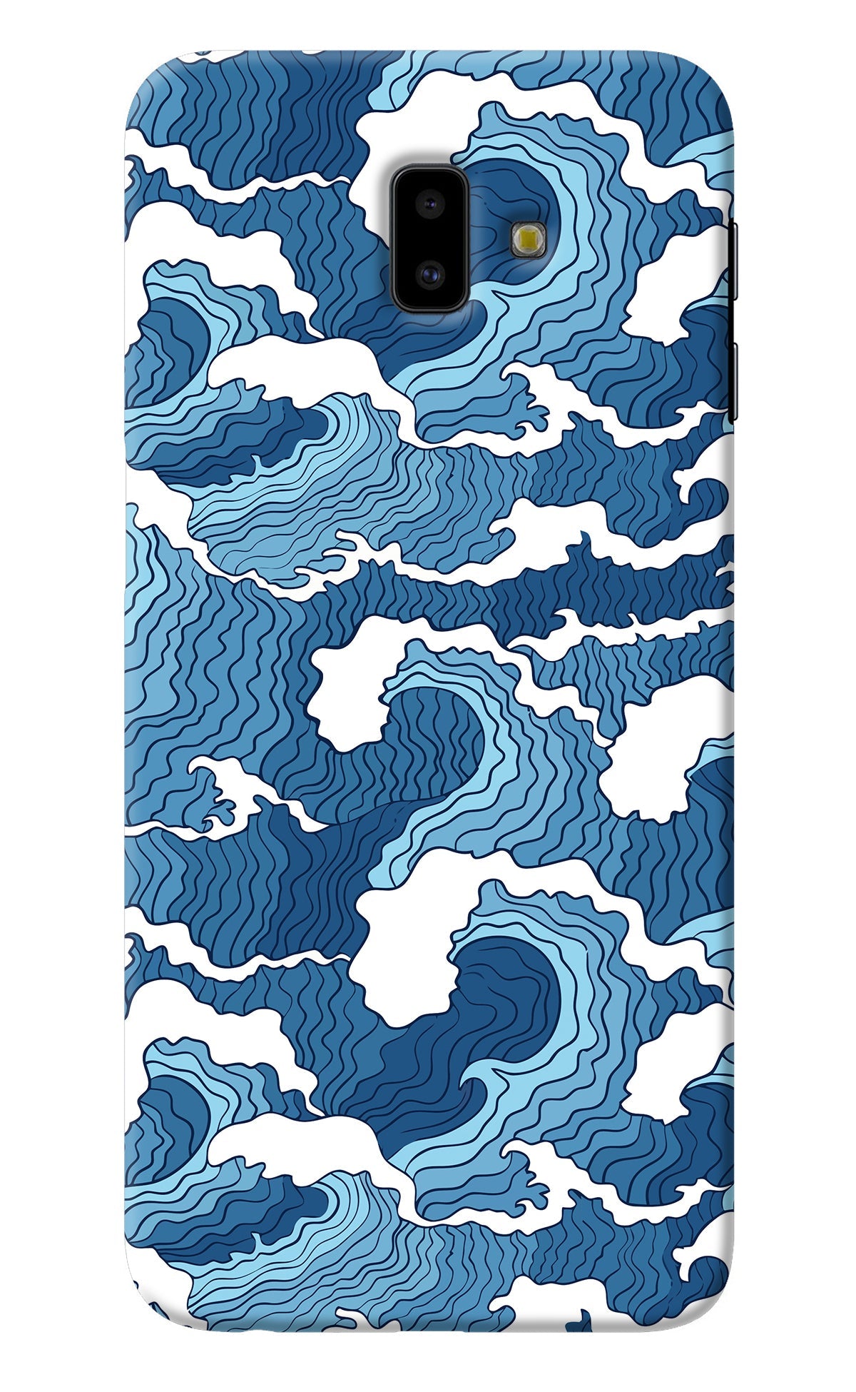 Blue Waves Samsung J6 plus Back Cover