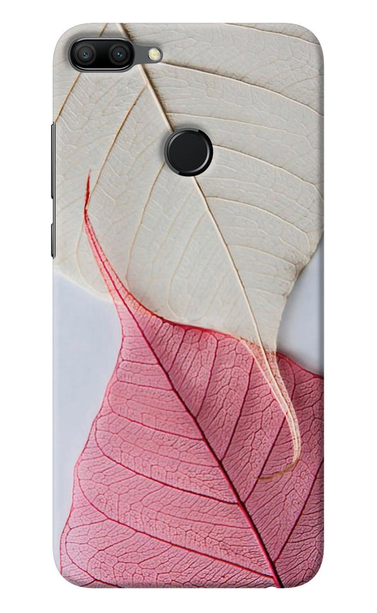 White Pink Leaf Honor 9N Back Cover