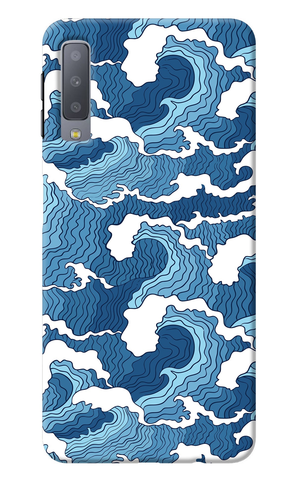 Blue Waves Samsung A7 Back Cover