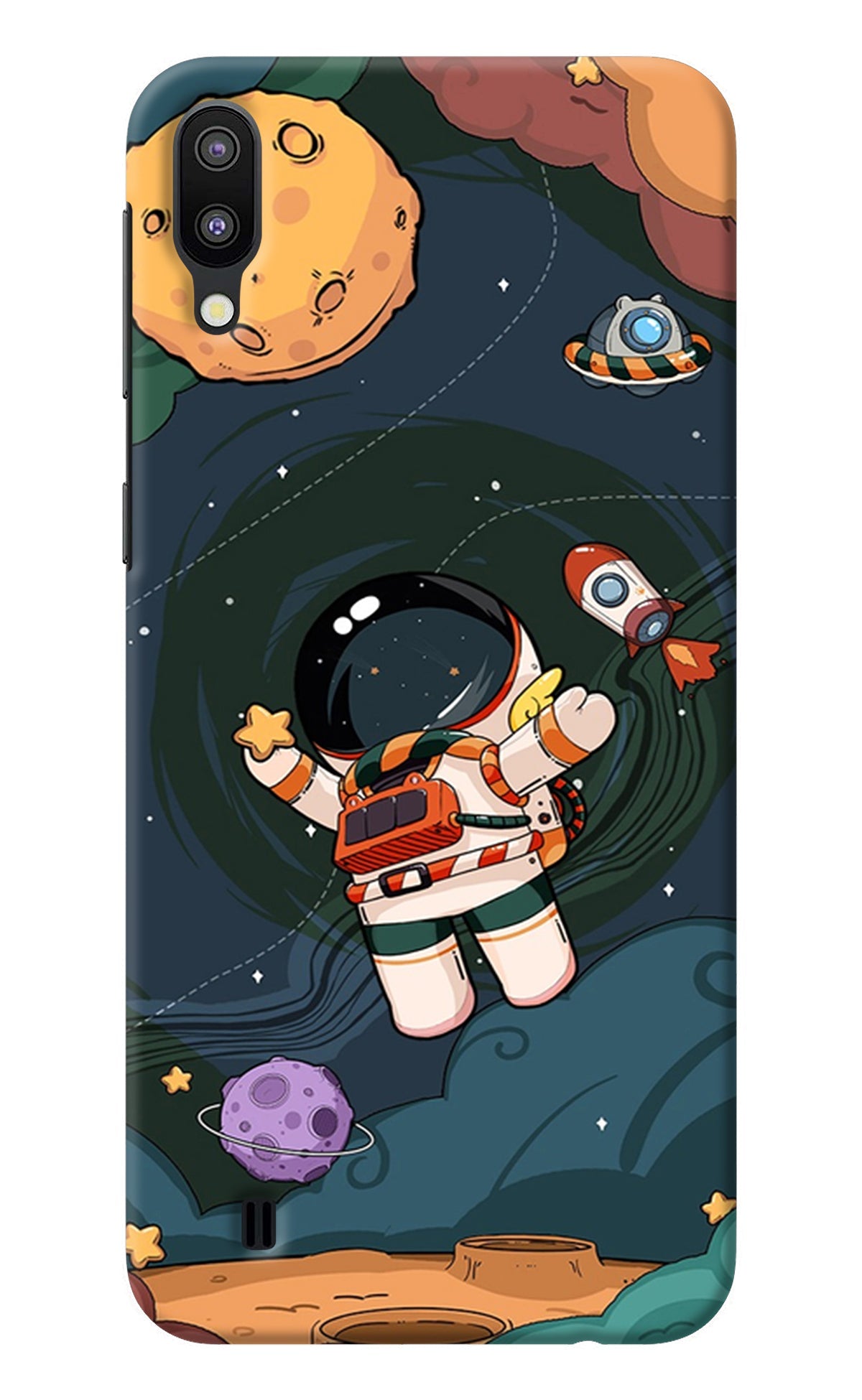 Cartoon Astronaut Samsung M10 Back Cover