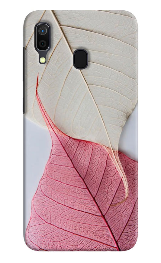 White Pink Leaf Case for Samsung A30 by Casekaro