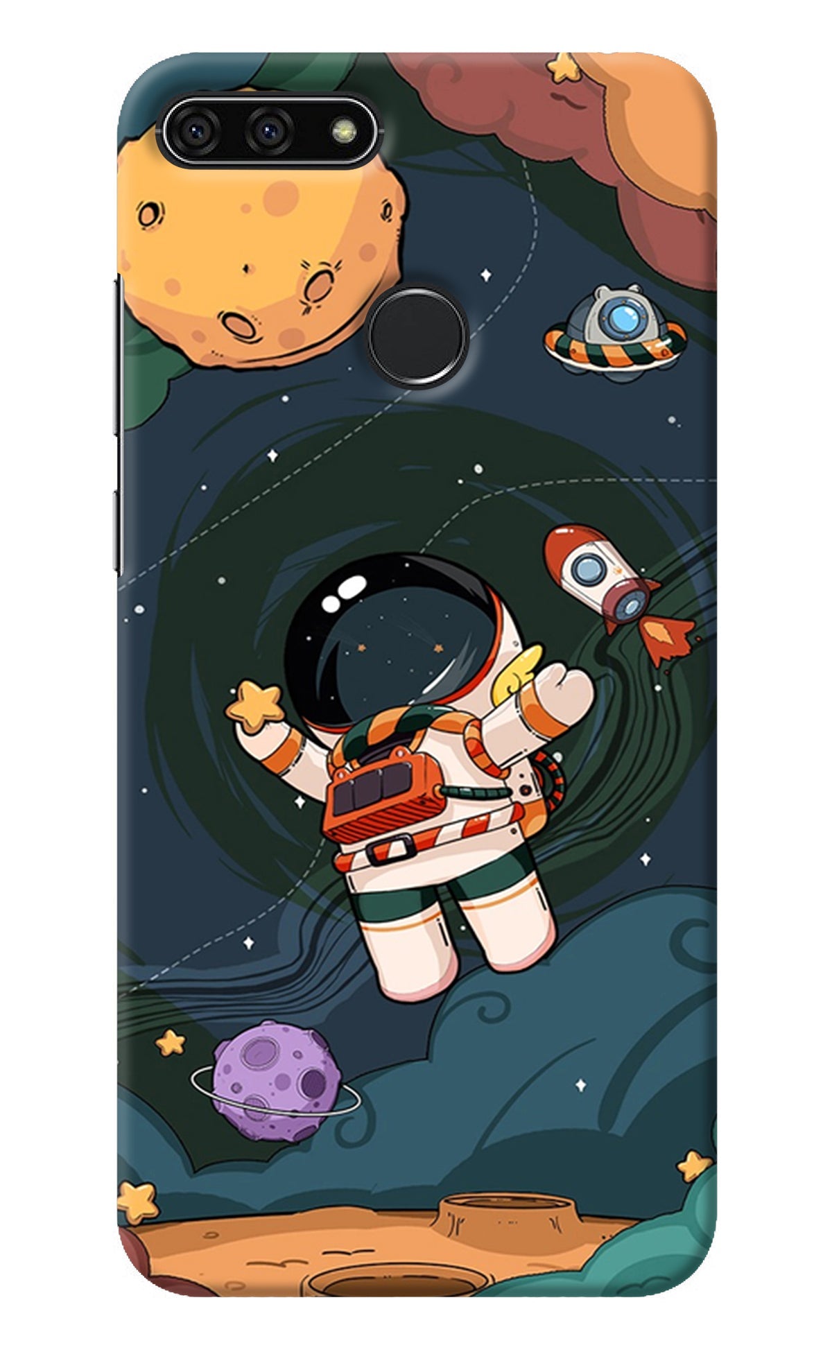 Cartoon Astronaut Honor 7A Back Cover