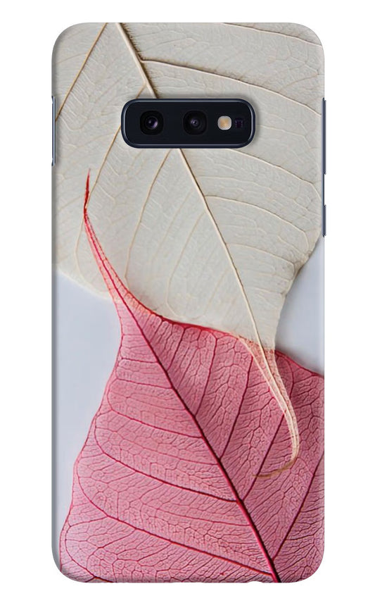 White Pink Leaf Case for Samsung S10E by Casekaro