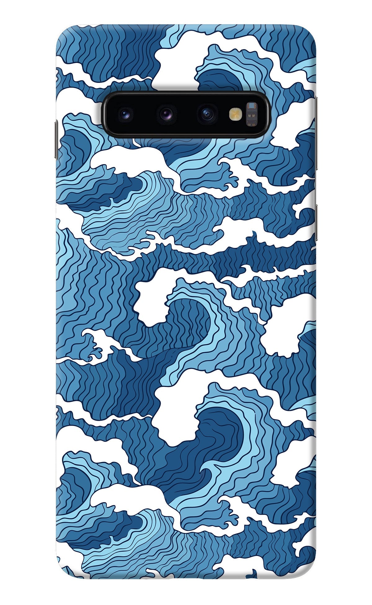 Blue Waves Samsung S10 Back Cover