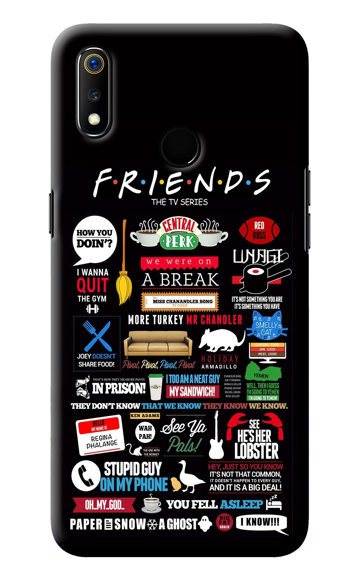 FRIENDS Realme 3 Back Cover