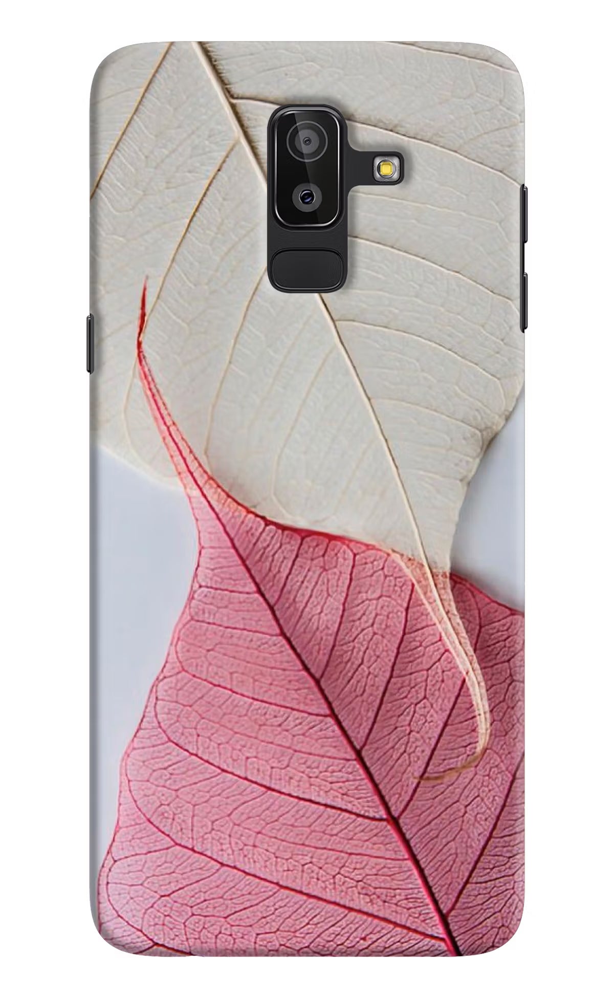 White Pink Leaf Case for Samsung On8 2018 by Casekaro