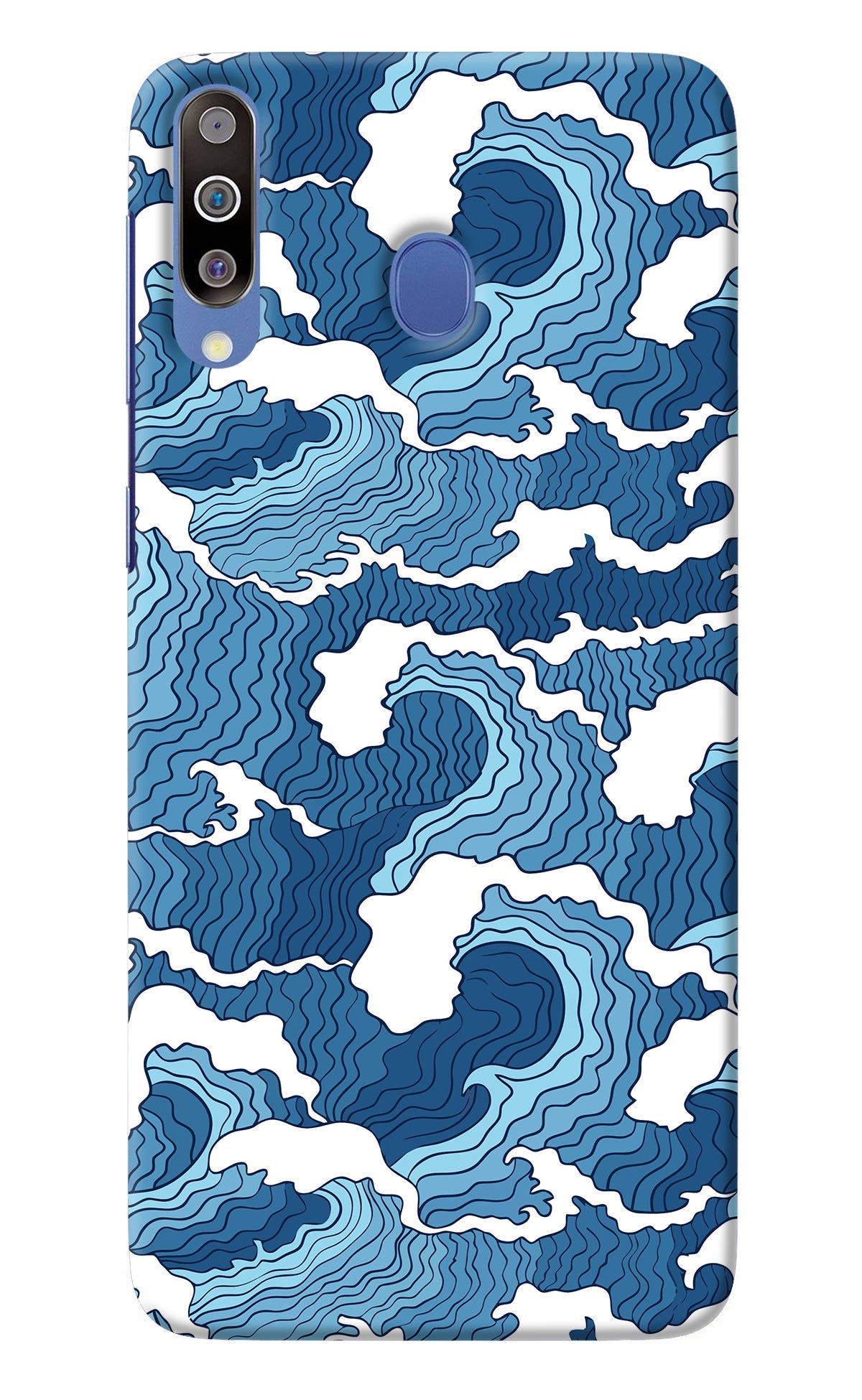 Blue Waves Samsung M30/A40s Back Cover