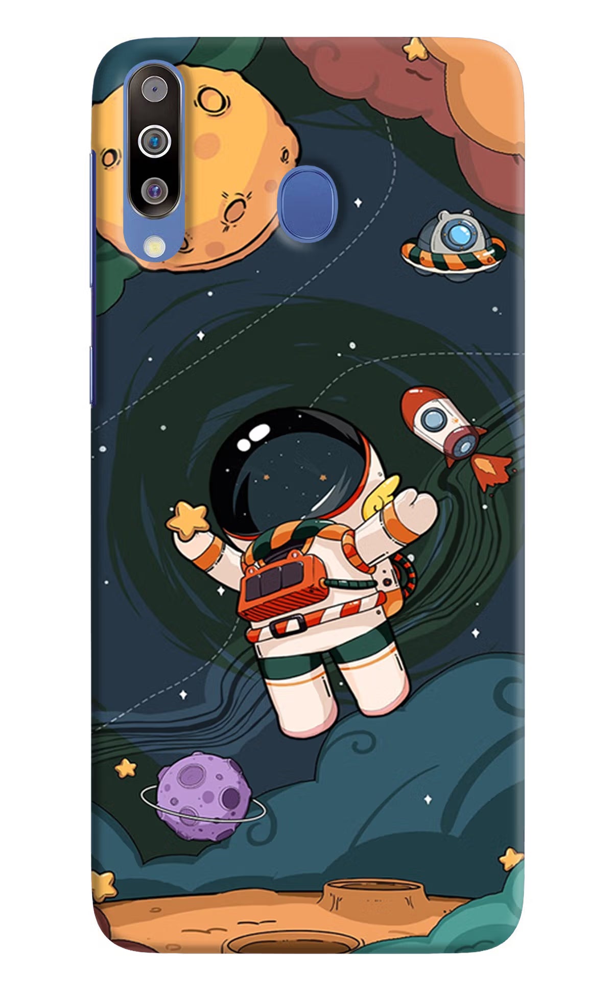 Cartoon Astronaut Case for Samsung M30/A40s by Casekaro