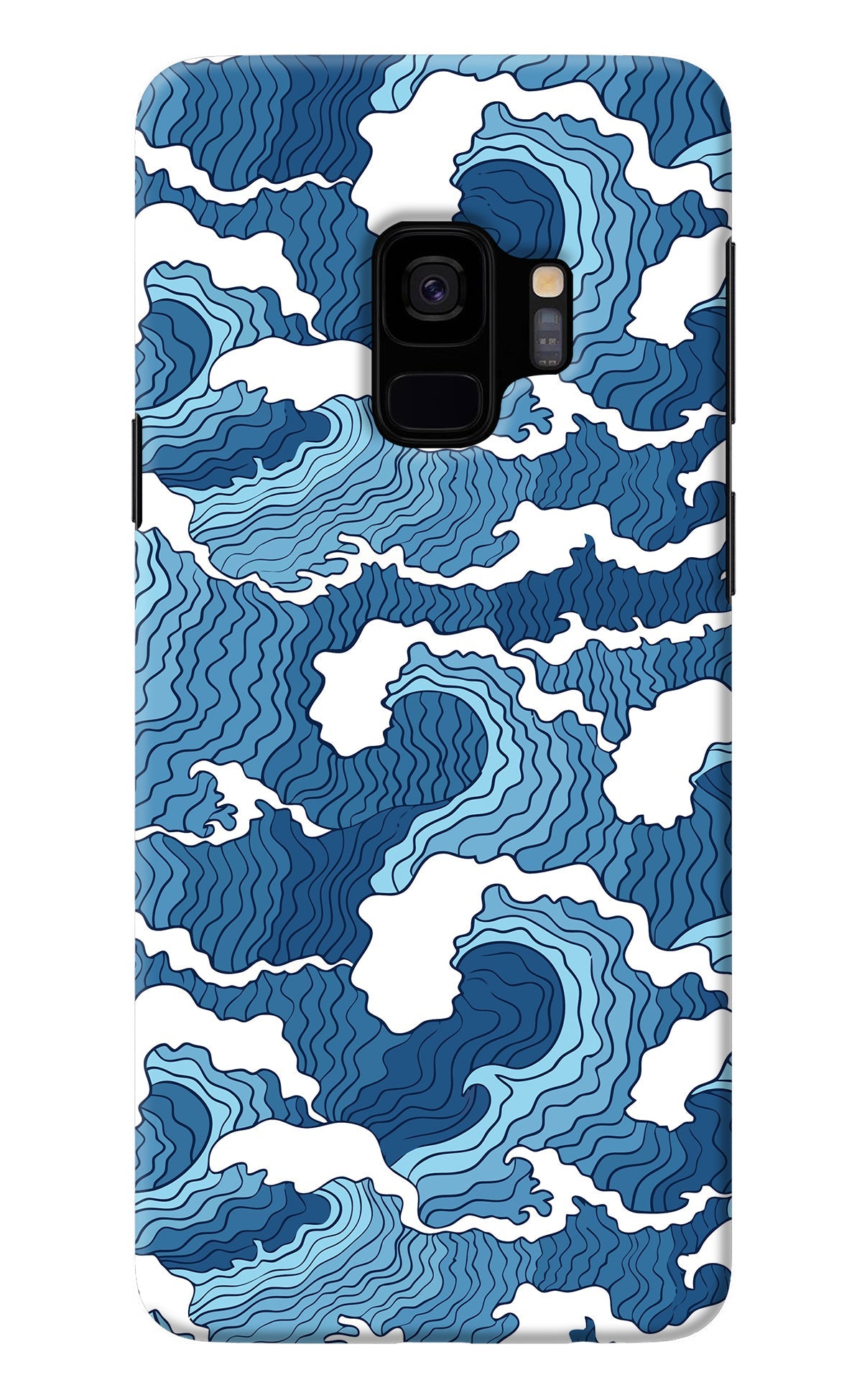 Blue Waves Samsung S9 Back Cover