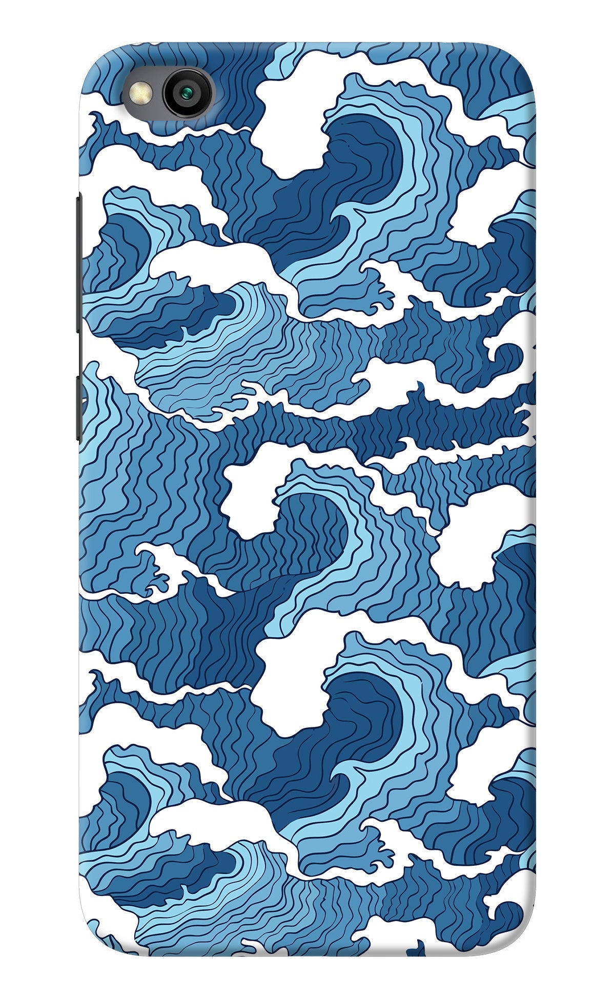 Blue Waves Redmi Go Back Cover