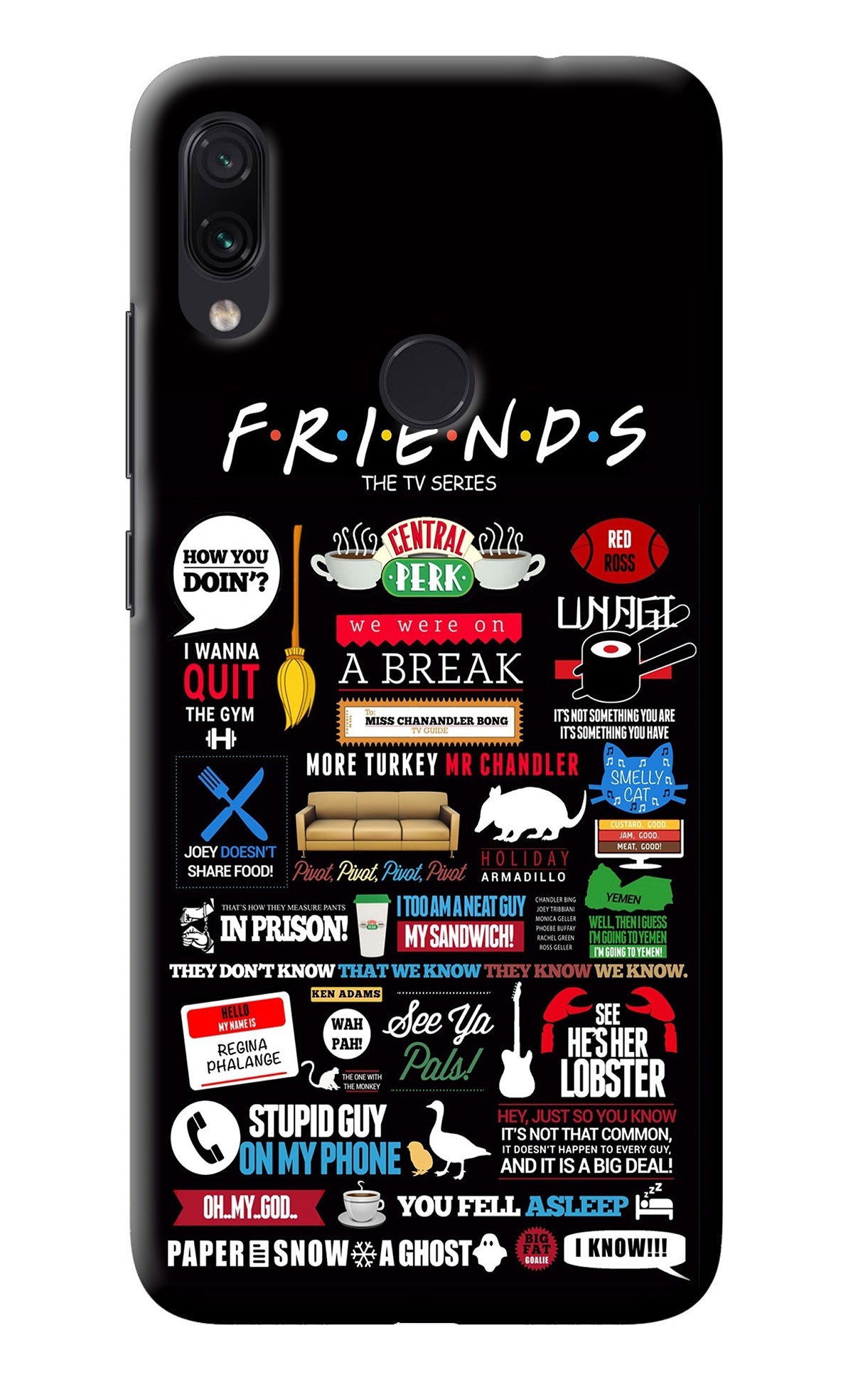 FRIENDS Redmi Note 7S Back Cover