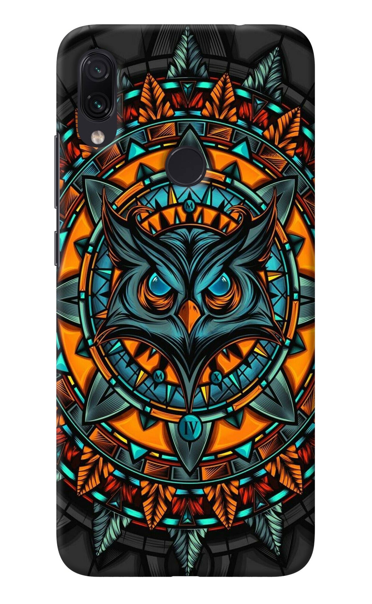 Angry Owl Art Redmi Note 7S Back Cover