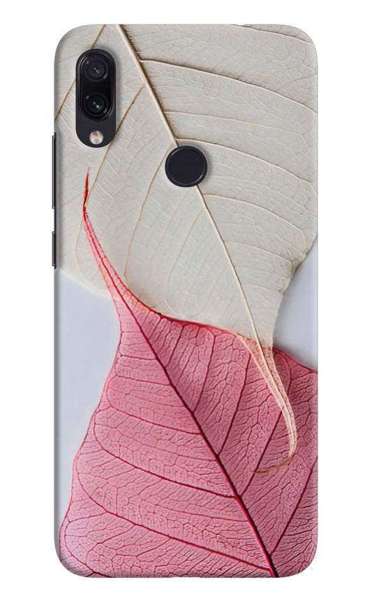 White Pink Leaf Case for Redmi Note 7S by Casekaro