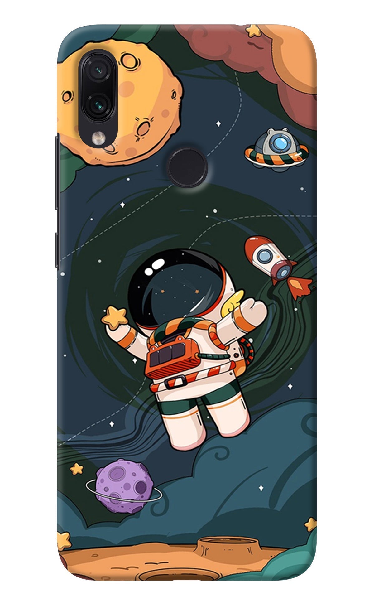 Cartoon Astronaut Redmi Note 7S Back Cover