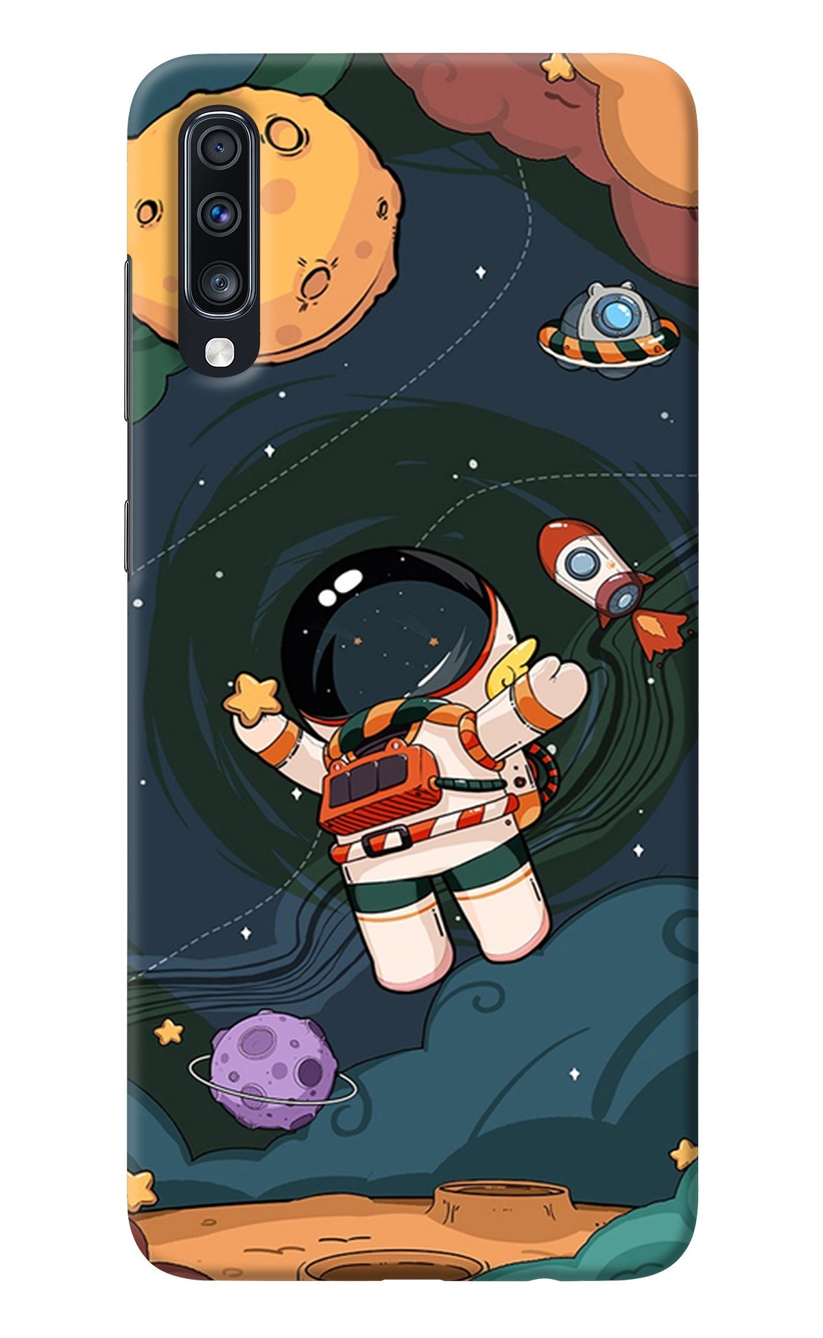 Cartoon Astronaut Samsung A70 Back Cover