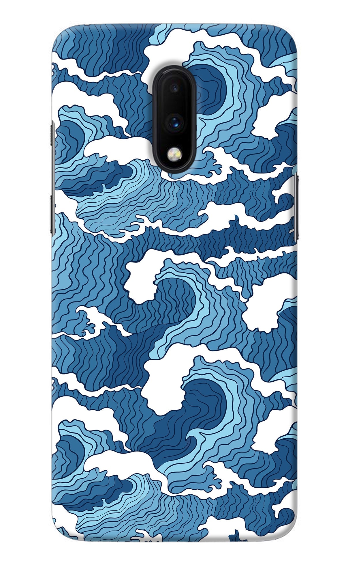 Blue Waves Oneplus 7 Back Cover