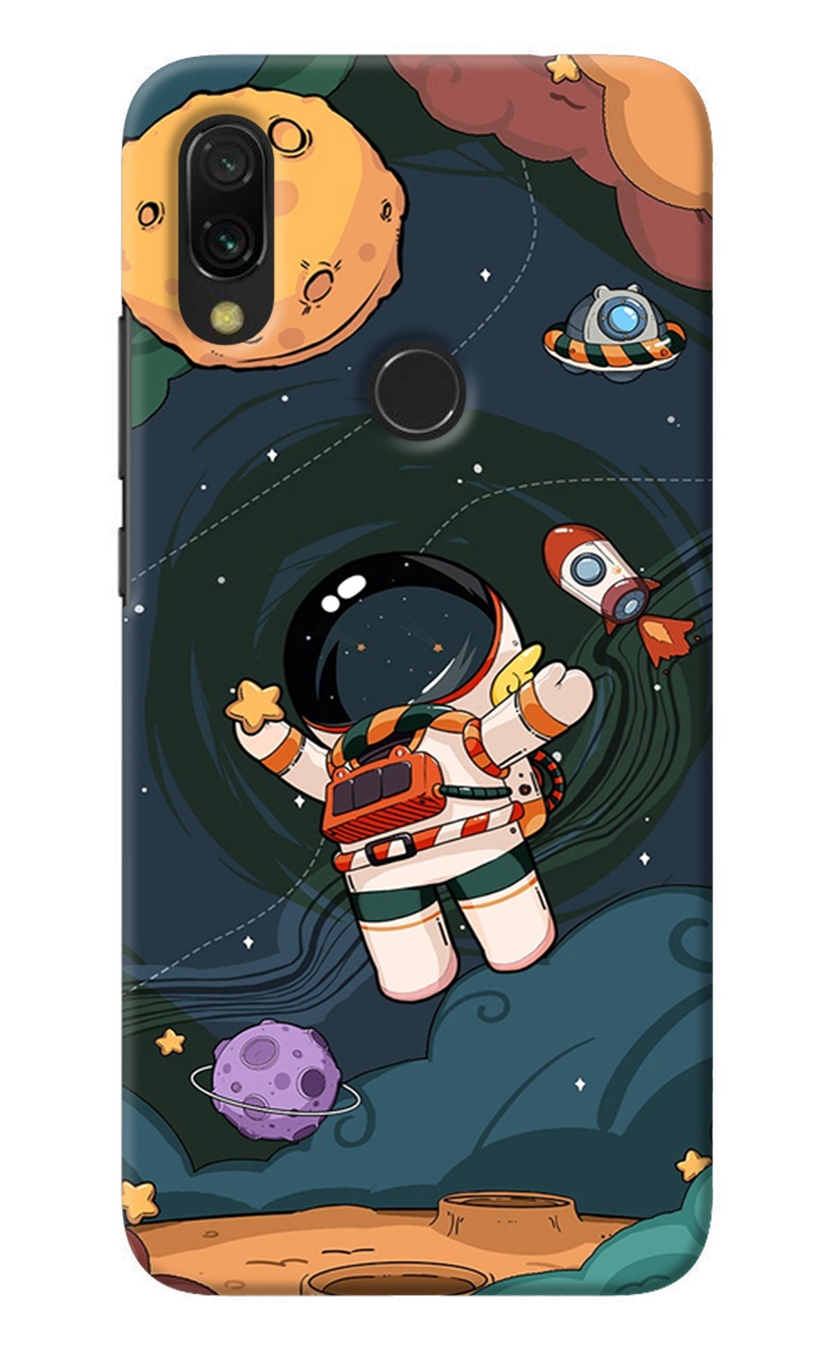 Cartoon Astronaut Redmi Y3 Back Cover