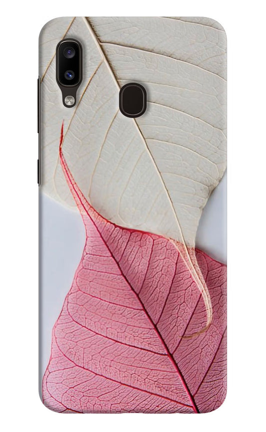 White Pink Leaf Case for Samsung A20/M10s by Casekaro