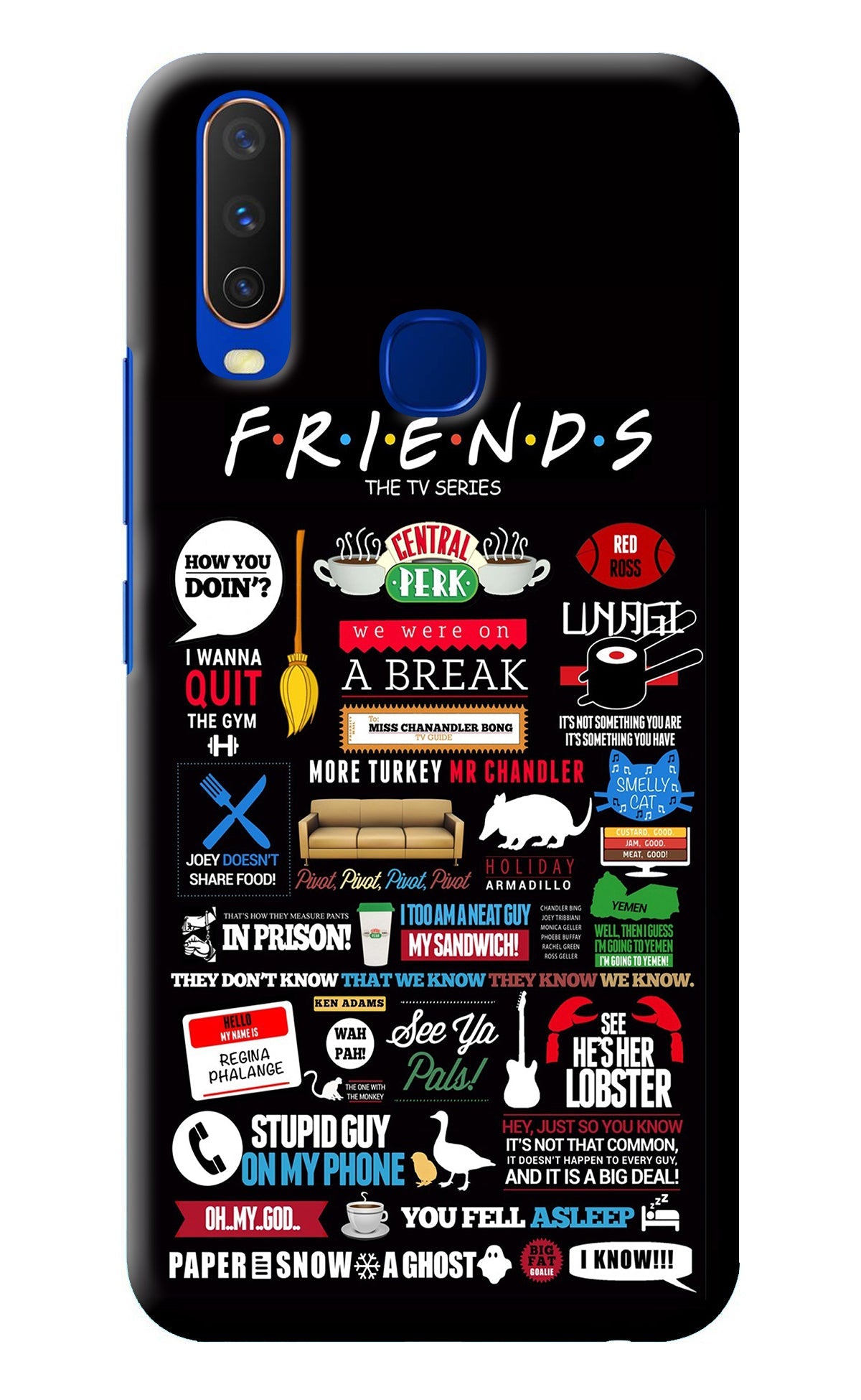 FRIENDS Vivo Y15/Y17 Back Cover