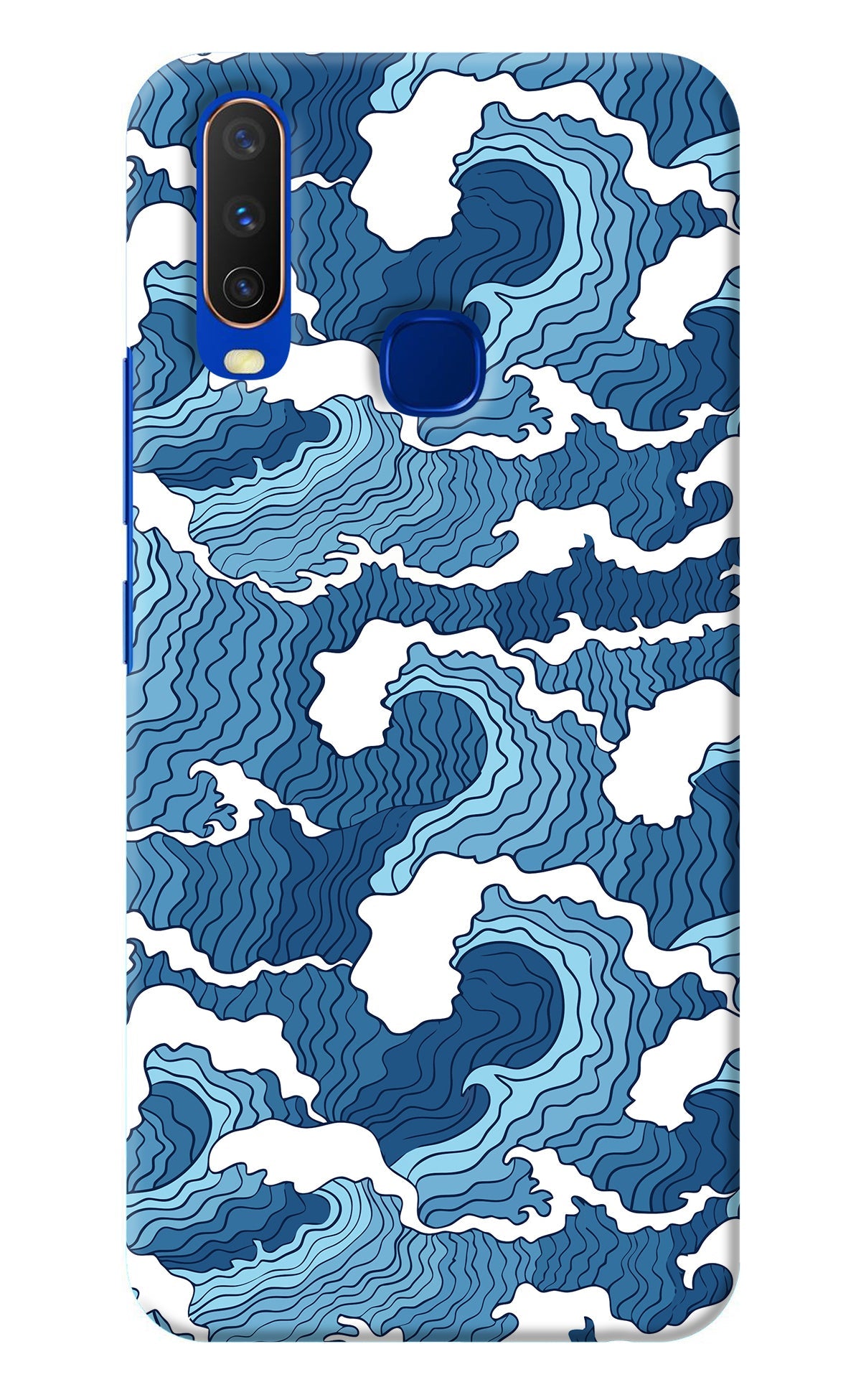 Blue Waves Vivo Y15/Y17 Back Cover