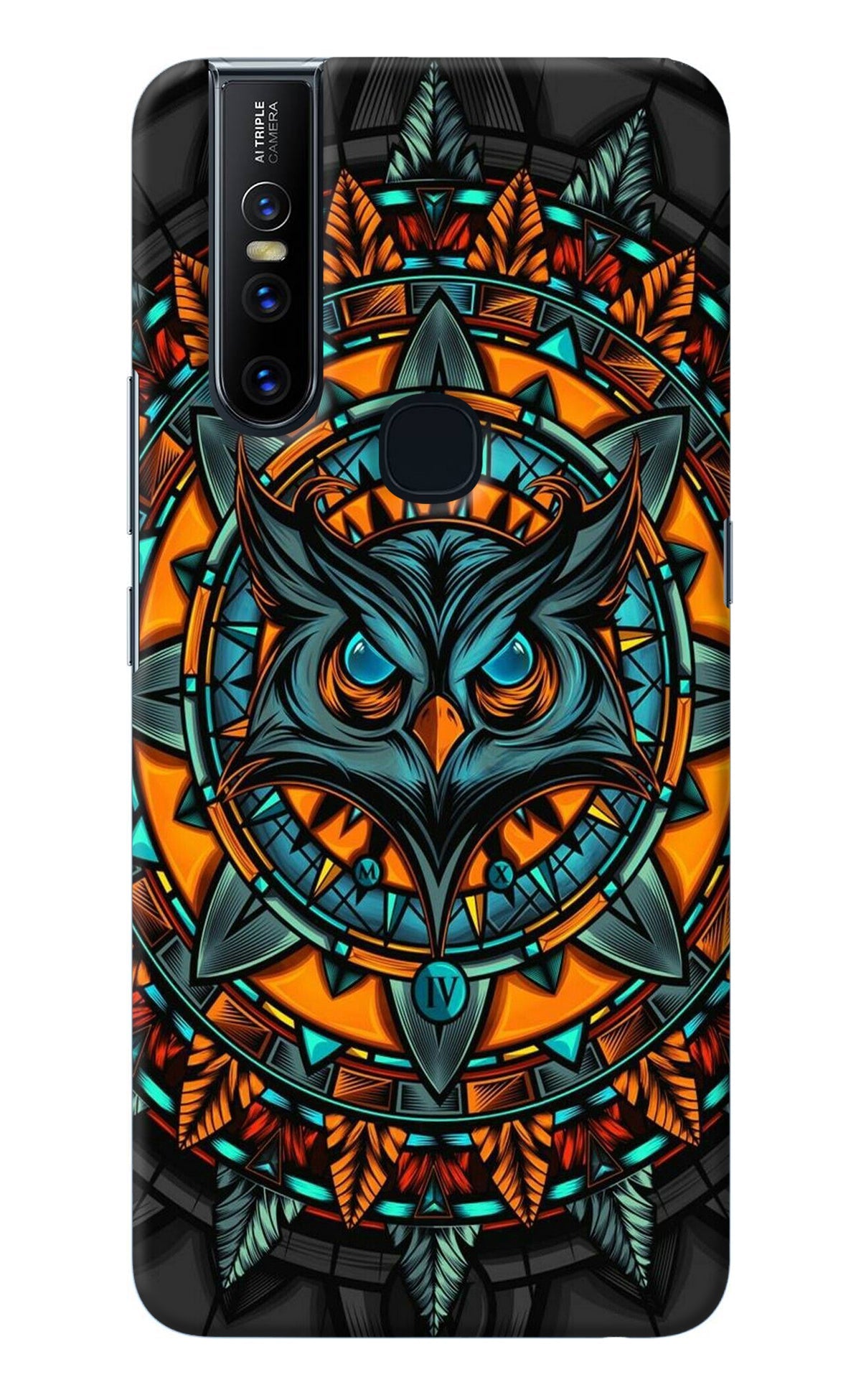 Angry Owl Art Vivo V15 Back Cover