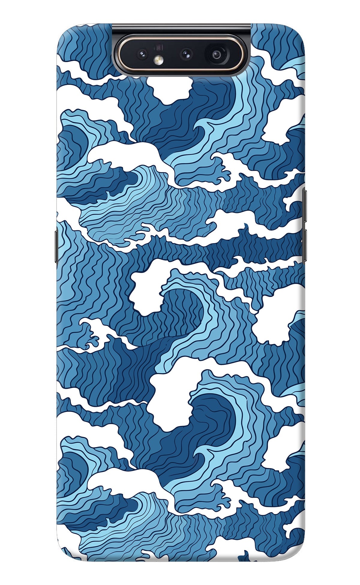 Blue Waves Samsung A80 Back Cover