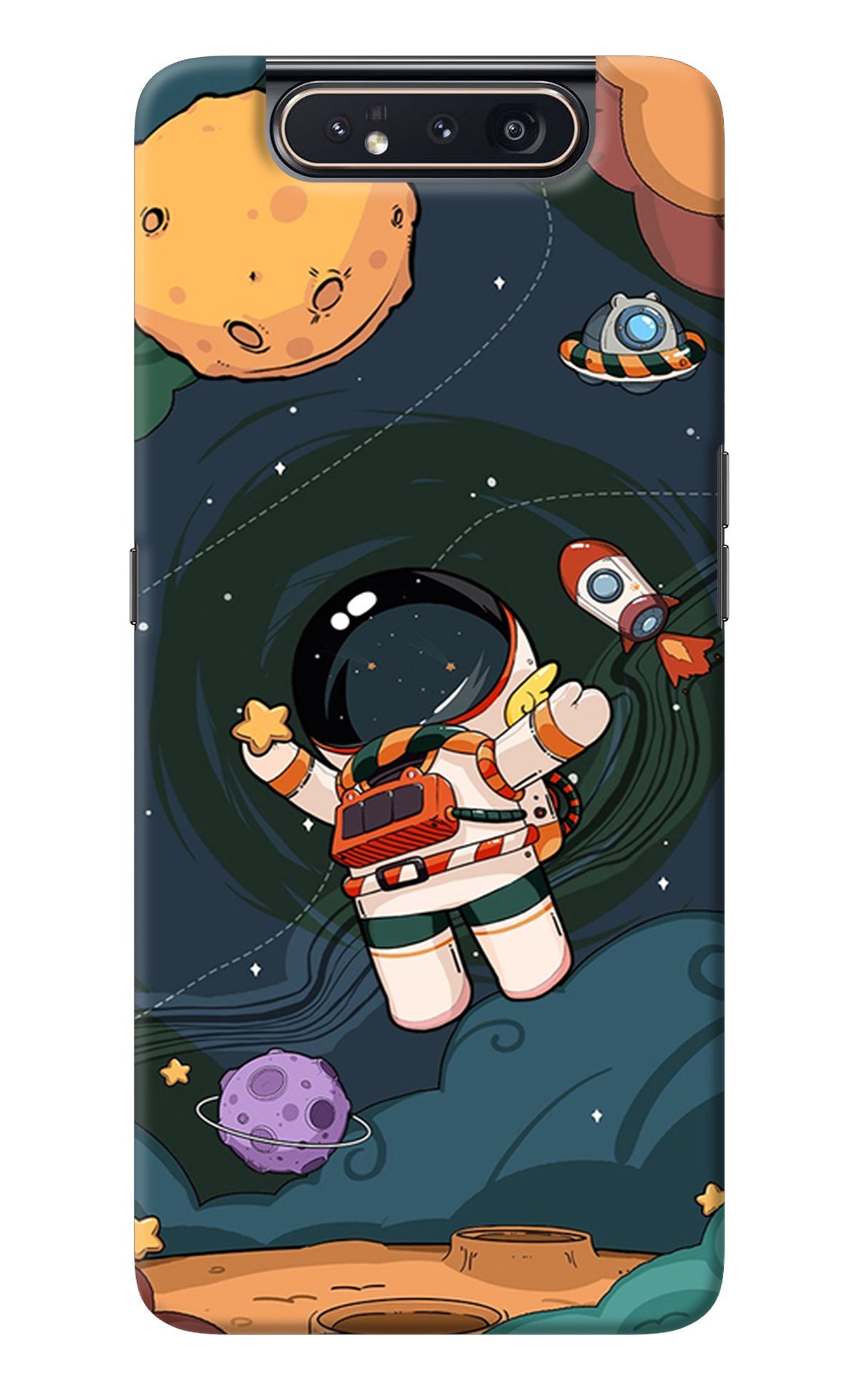 Cartoon Astronaut Samsung A80 Back Cover