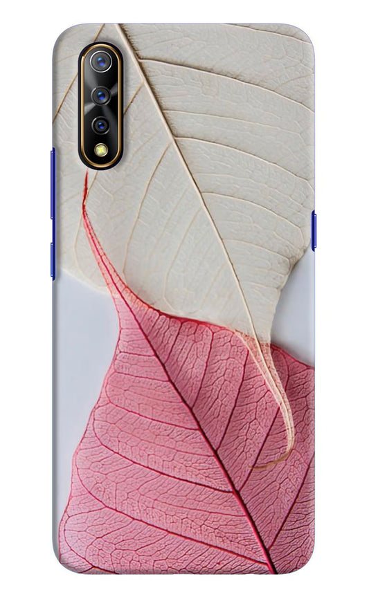 White Pink Leaf Case for Vivo S1/Z1x by Casekaro
