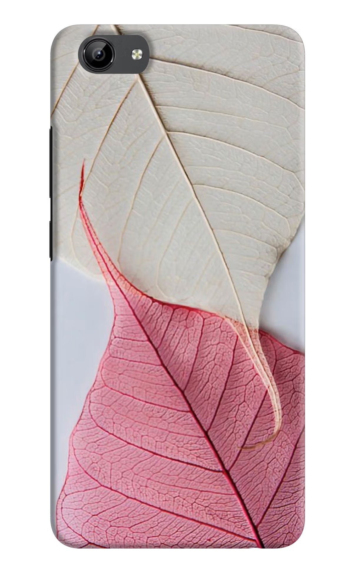 White Pink Leaf Case for Vivo Y71 by Casekaro