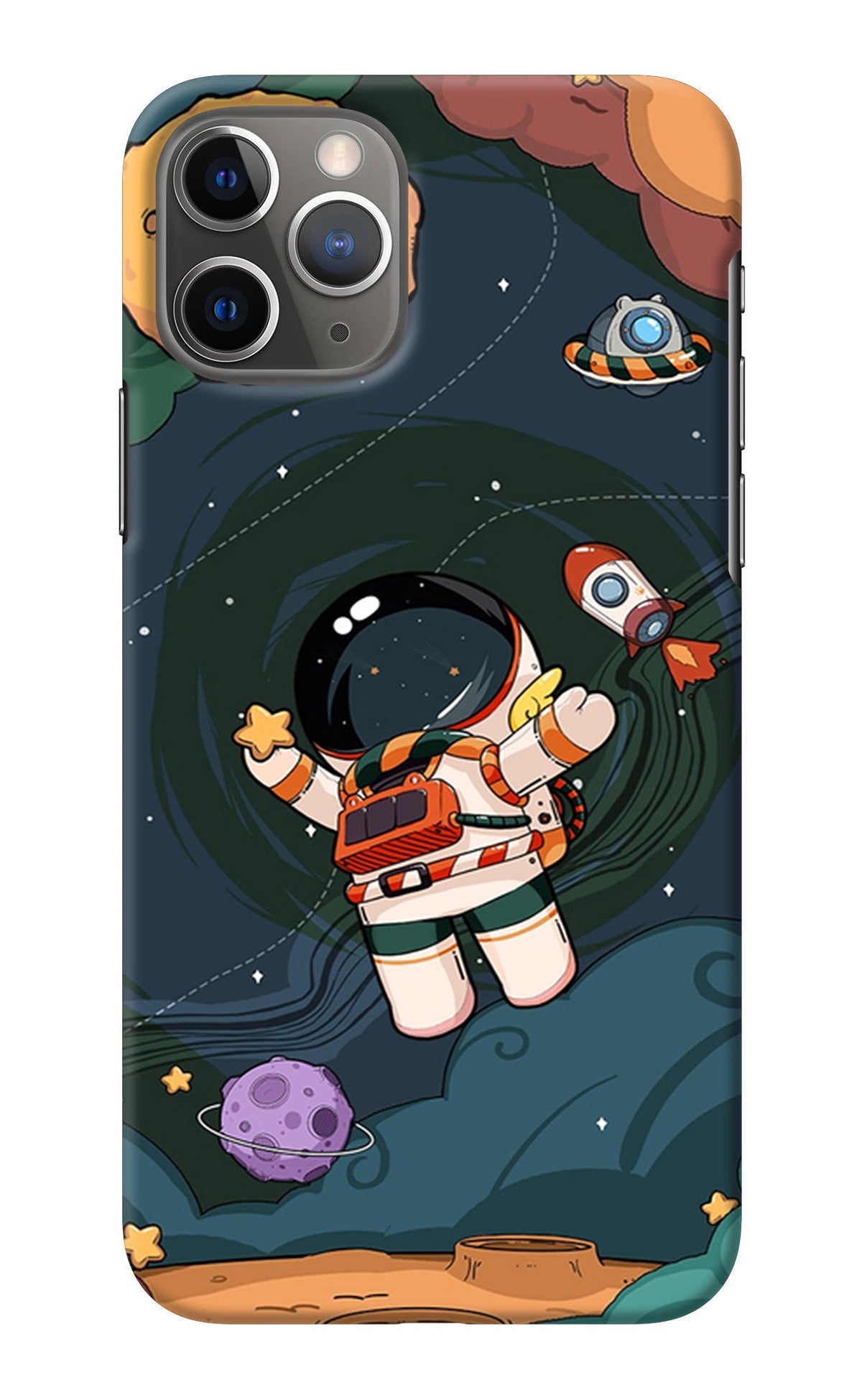 Cartoon Astronaut iPhone 11 Pro Back Cover