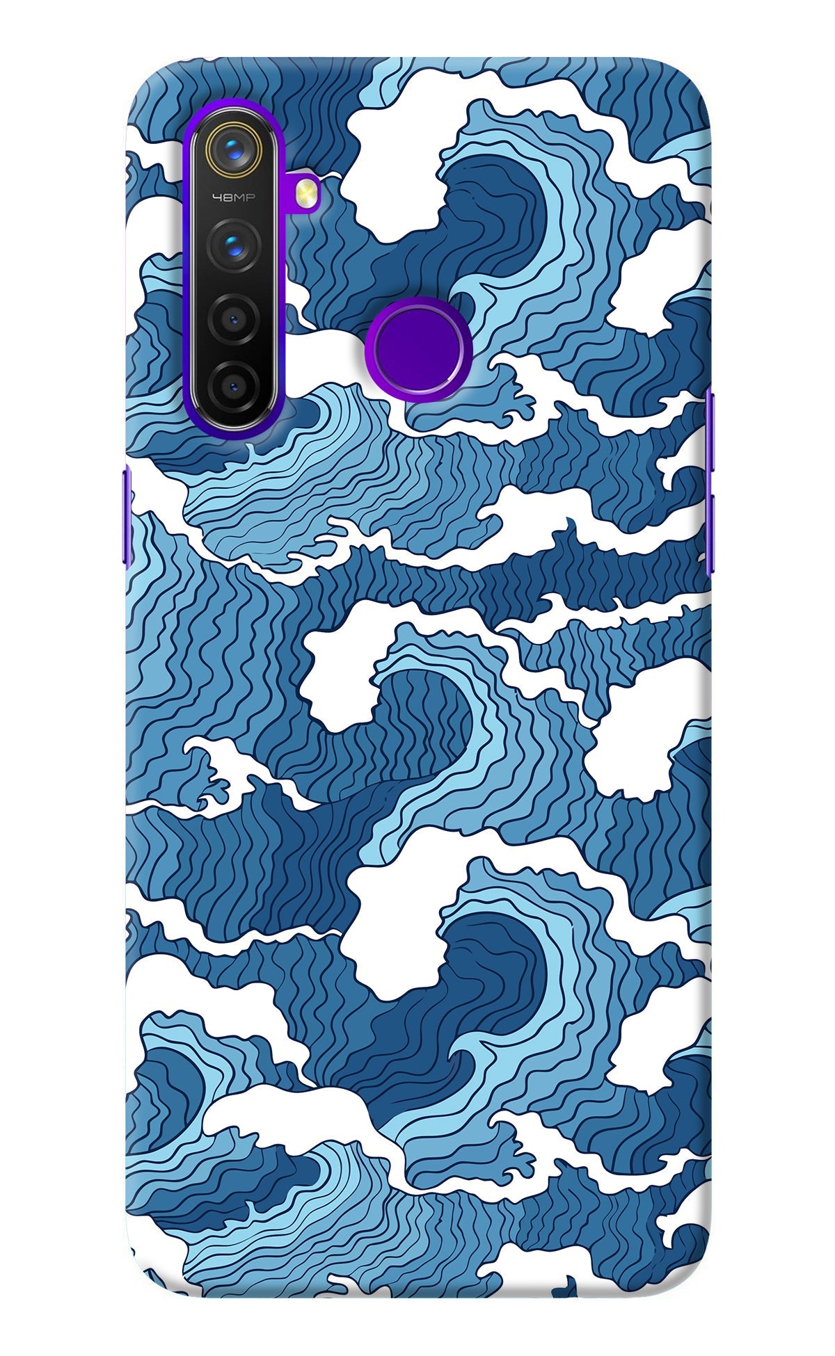 Blue Waves Realme 5 Pro Back Cover