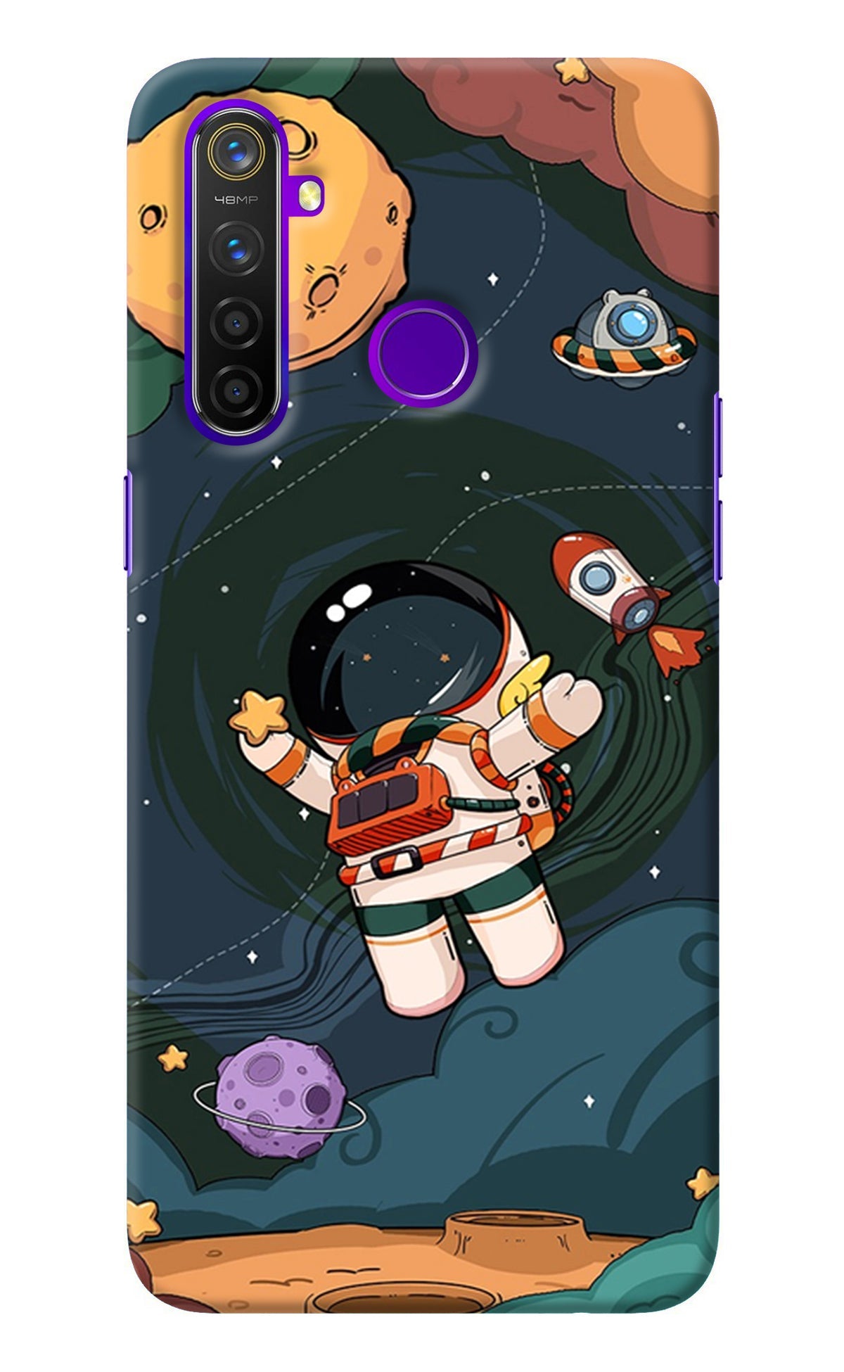 Cartoon Astronaut Realme 5 Pro Back Cover