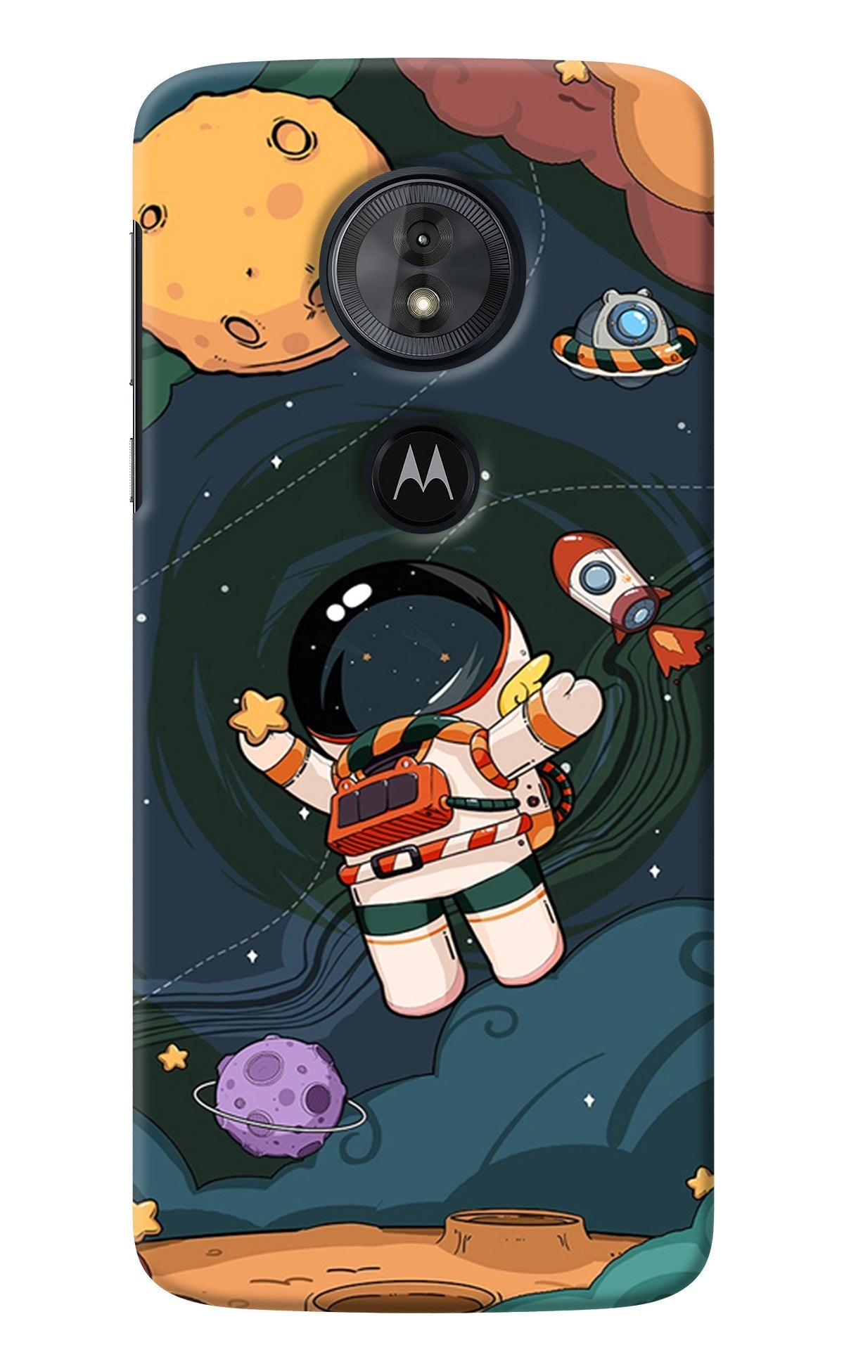 Cartoon Astronaut Moto G6 Play Back Cover