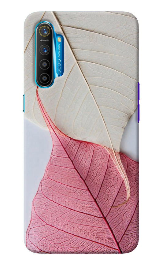 White Pink Leaf Realme XT/X2 Back Cover