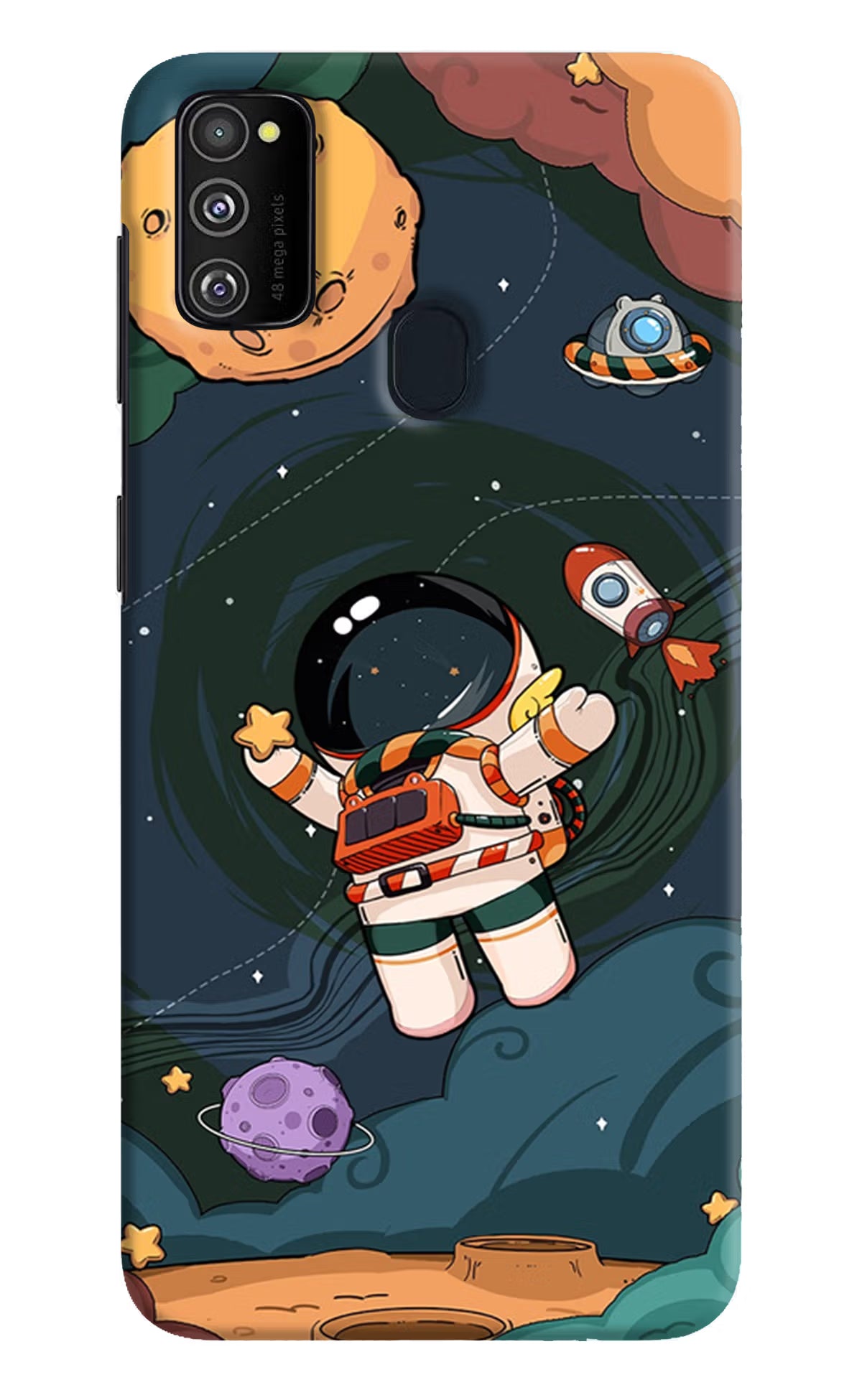 Cartoon Astronaut Case for Samsung M30s by Casekaro
