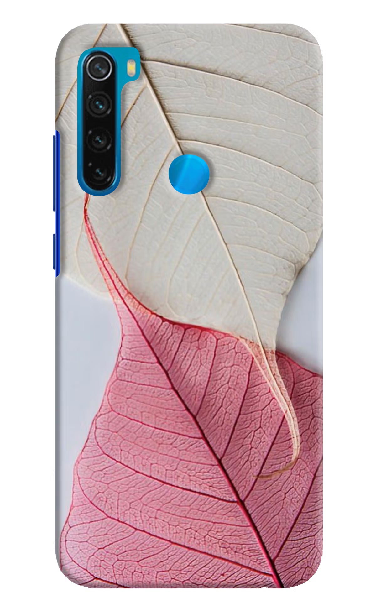 White Pink Leaf Case for Redmi Note 8 by Casekaro