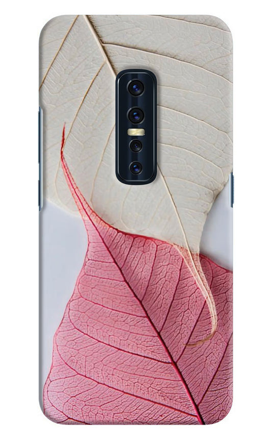 White Pink Leaf Case for Vivo V17 Pro by Casekaro