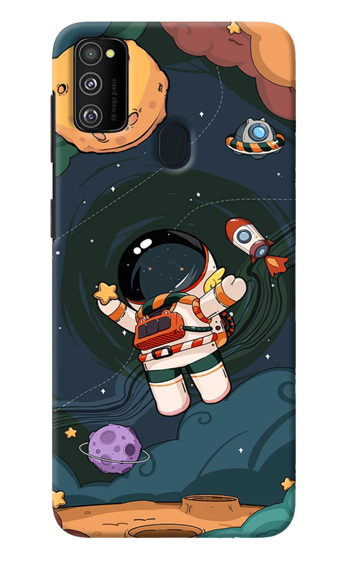 Cartoon Astronaut Samsung M21 2020 Back Cover