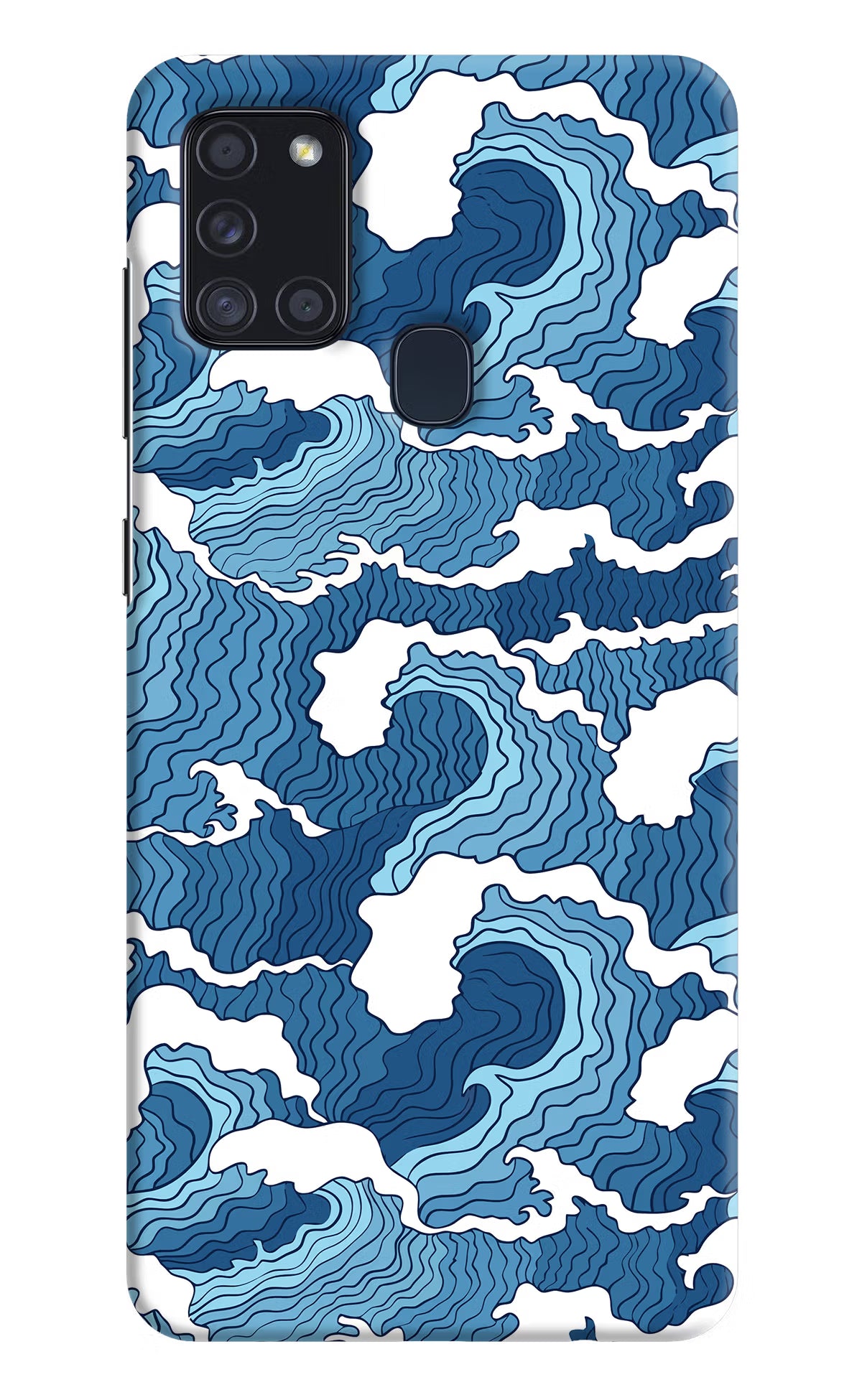 Blue Waves Case for Samsung A21s by Casekaro