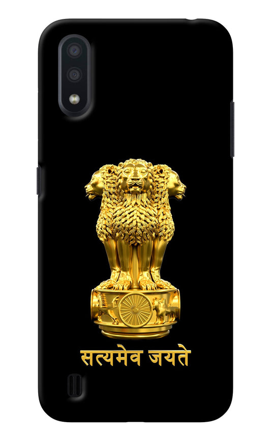 Satyamev Jayate Golden Samsung M01 Back Cover